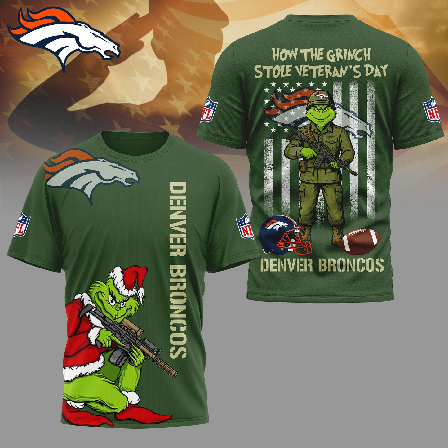 DB Premium NFL The Grinch Salute Veterans DDT CTND