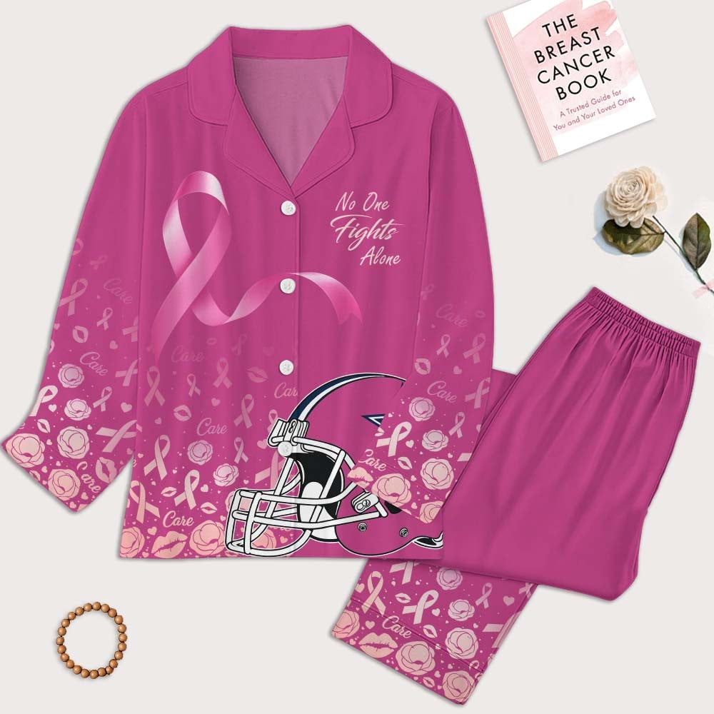 DC Premium NFL Breast Cancer October Button Pajamas Set DDT NTL