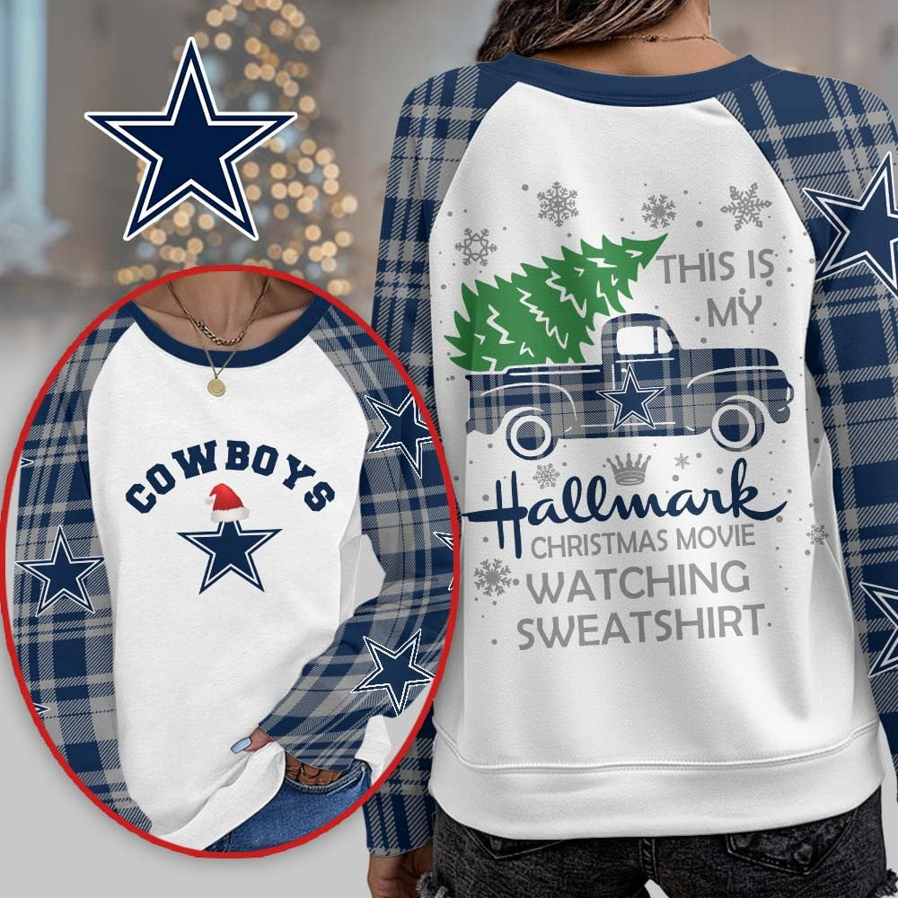 DC Premium NFL Cozy Round Neck Raglan Sleeve Sweatshirt DDT CTND