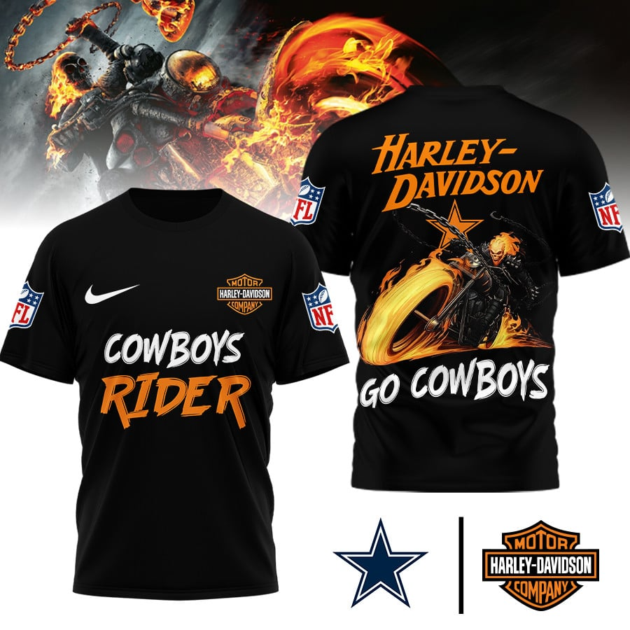 DC Premium NFL Ghost Rider Motorcycle 3D Shirt DDT CTND