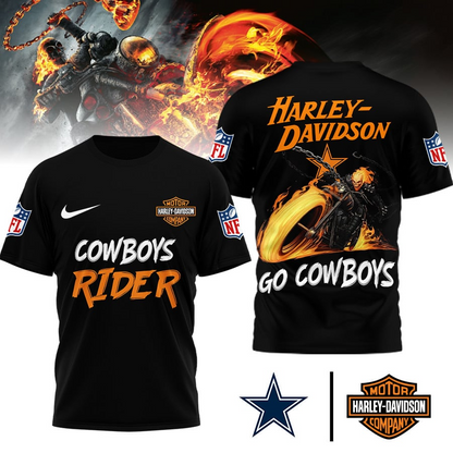 DC Premium NFL Ghost Rider Motorcycle 3D Shirt DDT CTND