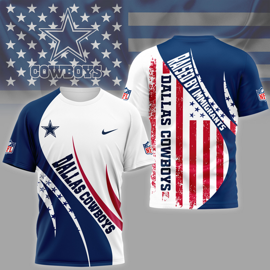 DC Premium NFL Raised By Immigrants 3D Shirt DDT NTL