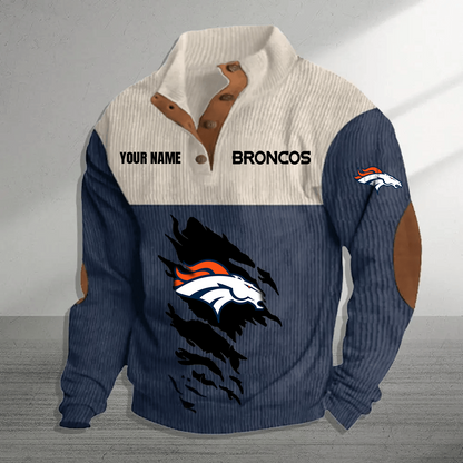 DEN x NFL Premium Personalized Game-Day Pullover DATND TANTD