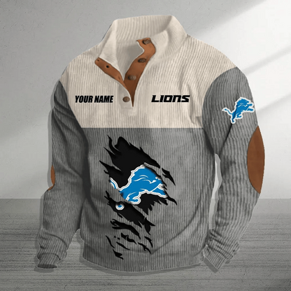 DET x NFL Premium Personalized Game-Day Pullover DATND TANTD
