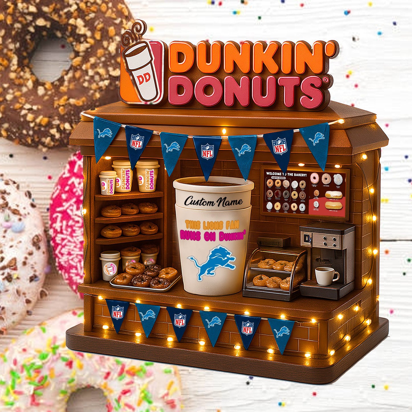 DL Acrylic Block - NFL x Dunkin Donuts Gift For Fans DDT CTND