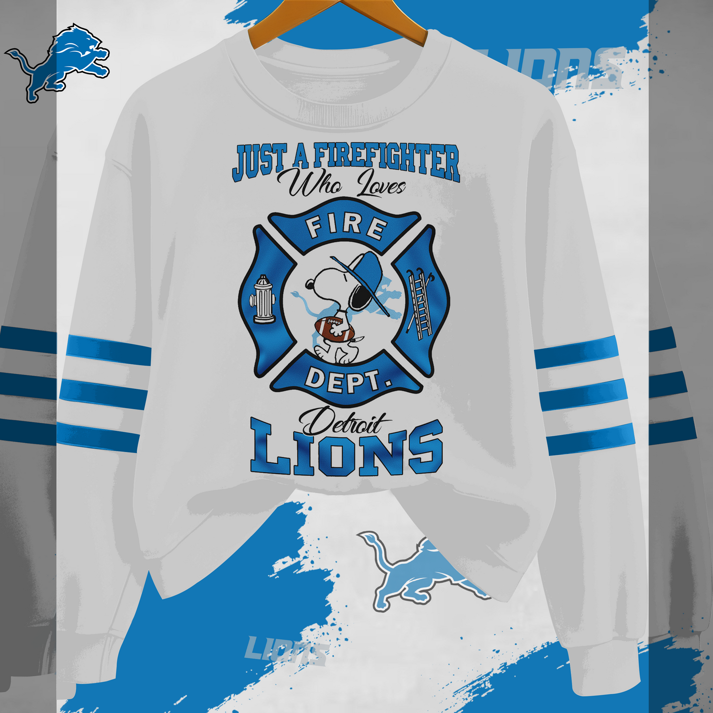DL x NFL Just A Firefighter Who Love Sweatshirt DDT HLPHUONG