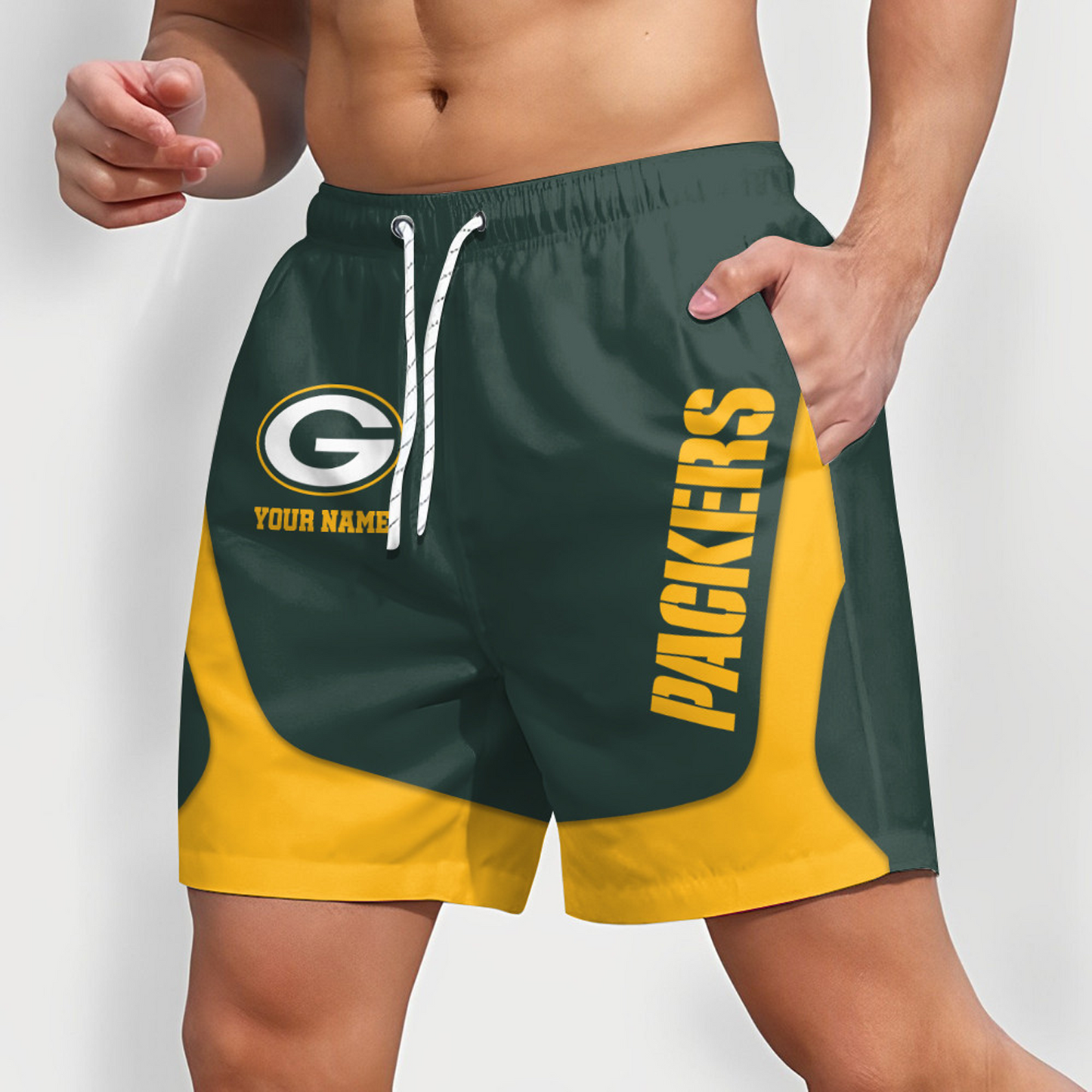 GB x NFL Team Special Short Pants For Men Custom Name Gifts DATND TANTD25