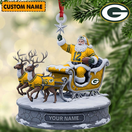 GBP NFL Personalized Christmas Ornament Gift For Family DDTNTL