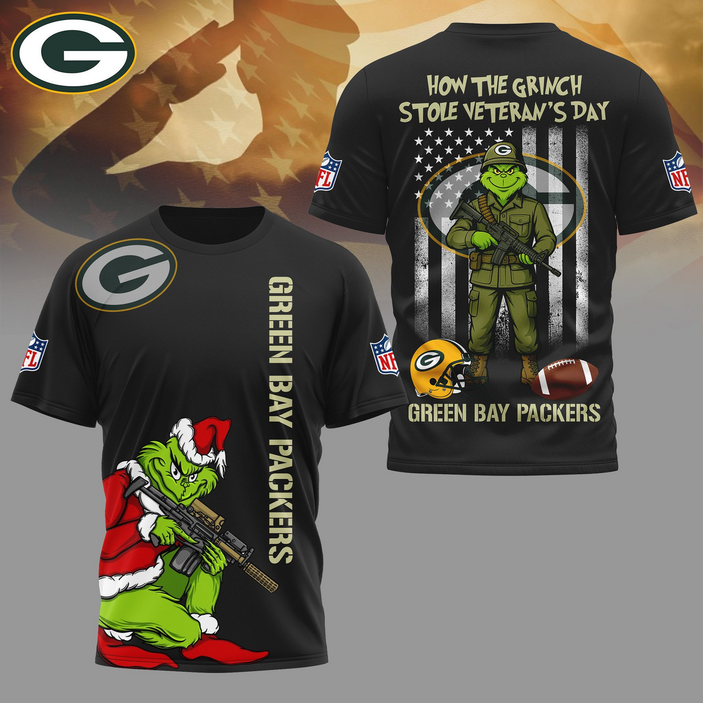 GBP Premium NFL The Grinch Salute Veterans DDT CTND