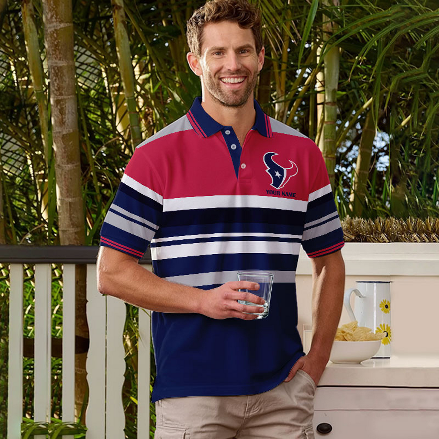 HOU x NFL New Style Men Short Sleeves Polo Shirt DatND DVT