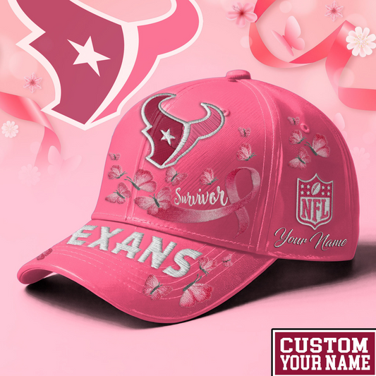 PREMIUM NFL X HOU EXCLUSIVE  BREAST CANCER SURVIOR CAP NDT NHM 090726