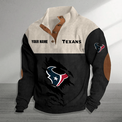 HOU x NFL Premium Personalized Game-Day Pullover DATND TANTD