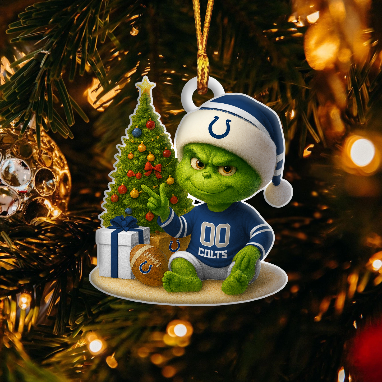 IC NFL x Grinch Premium Ornament DDT NTL