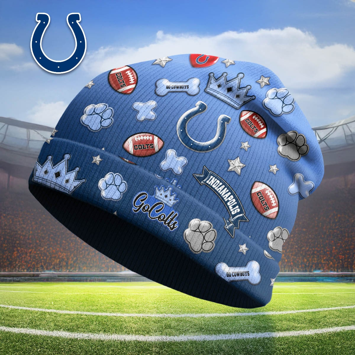 IC Premium NFL Crown Beanie Hat DDT CTND