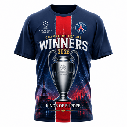 PSG Premium UEFA Champions League 2025/26 3D T-Shirt V3 DatND TANND