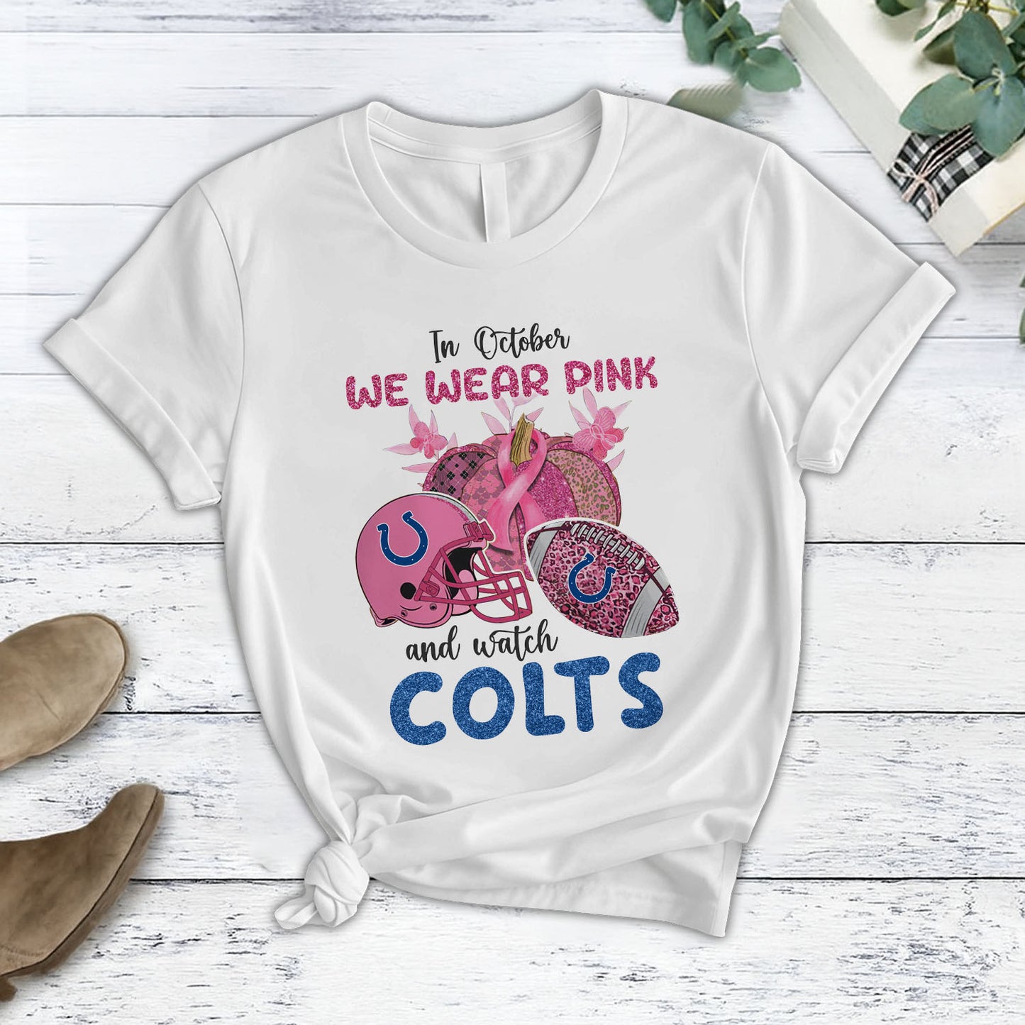 In October We Wear Pink And Watch IND NFL Pajamas Set DatND DVT