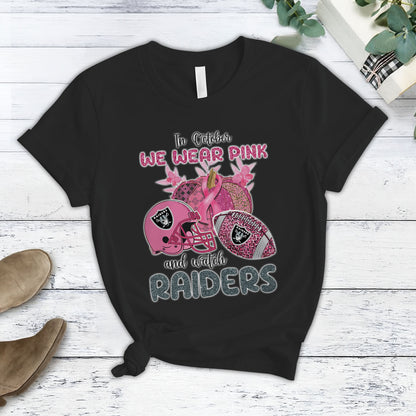 In October We Wear Pink And Watch LV NFL Pajamas Set DatND DVT