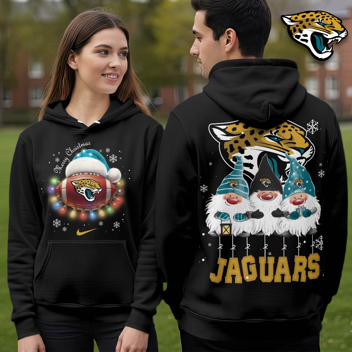 JJ Premium NFL Christmas Gnomes Hoodie DDT CTND