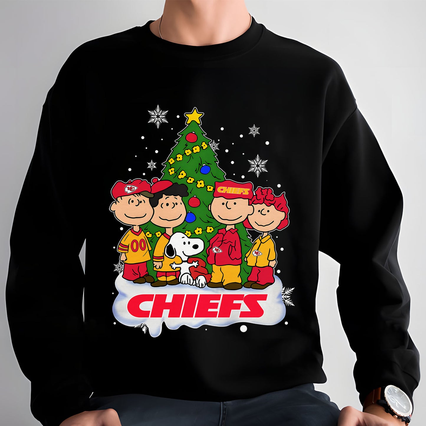 KC x NFL Peanuts Snoopy And Friends Christmas Tree 2D Shirt DatND DVT