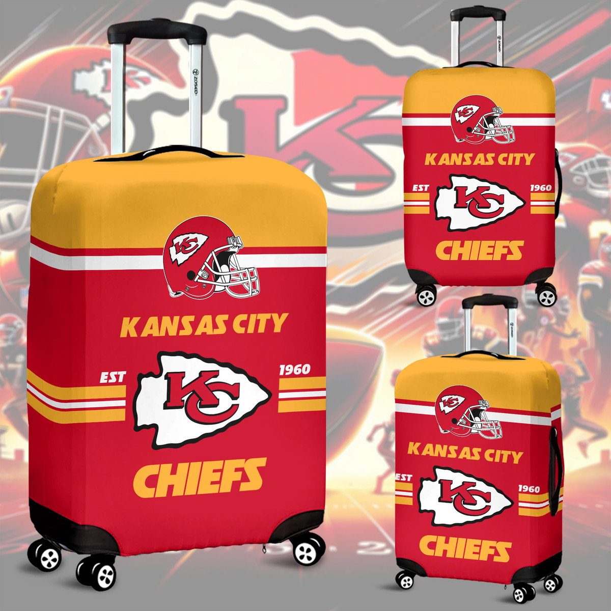 KCC NFL Luggage Cover Suitcase Protector DDT NTL