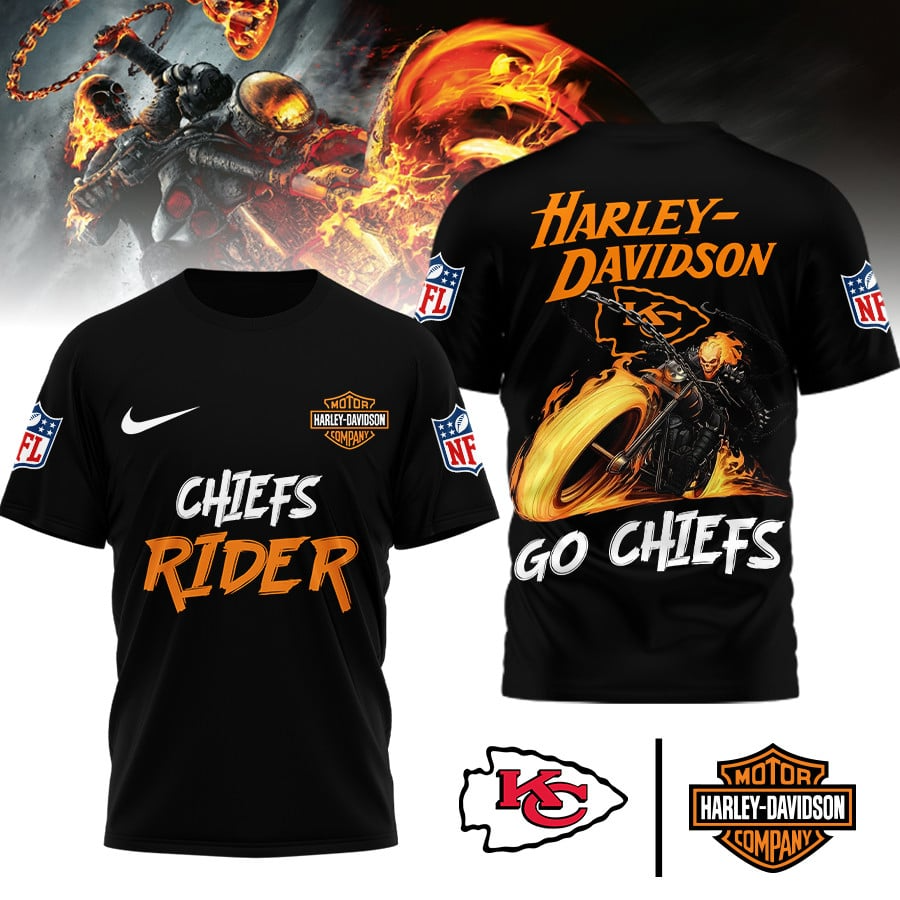 KCC Premium NFL Ghost Rider Motorcycle 3D Shirt DDT CTND