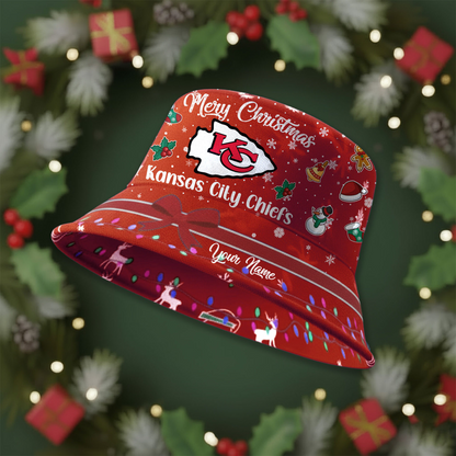 KCC Premium NFL Merry Christmas Bucket Hat DDT CTND