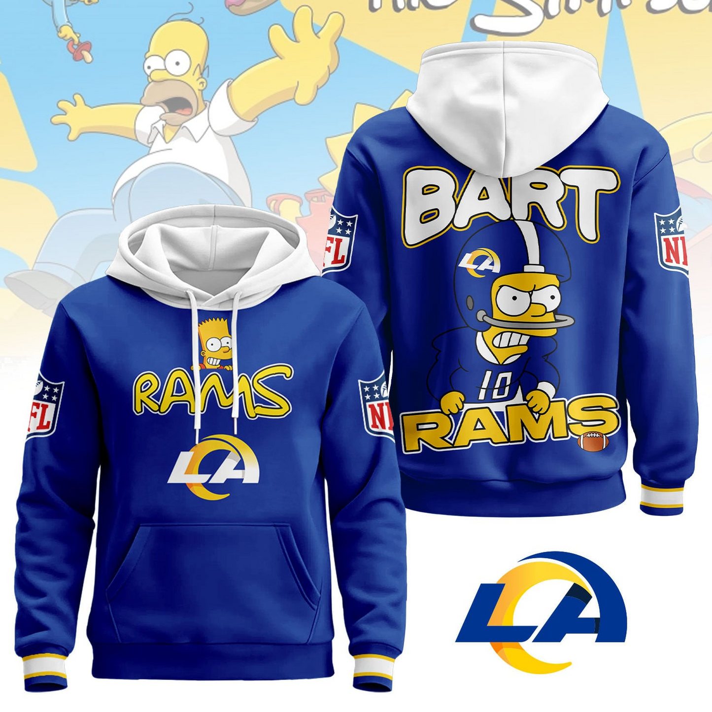 LAR Premium NFL Bart Simpson Hoodie DDT NTL