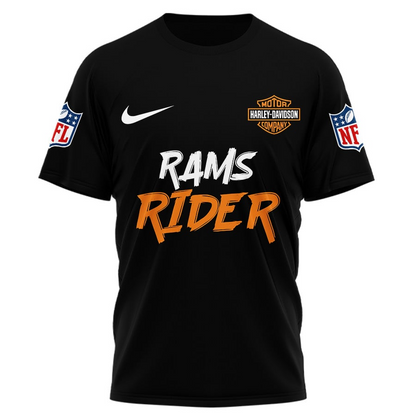 LAR Premium NFL Ghost Rider Motorcycle 3D Shirt DDT CTND