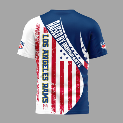 LAR Premium NFL Raised By Immigrants 3D Shirt DDT NTL