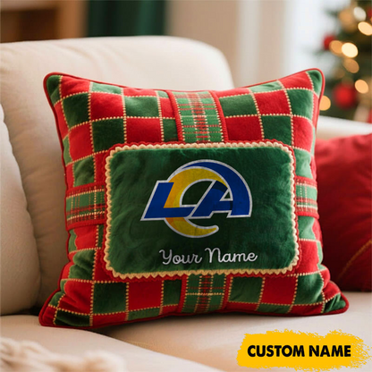 LAR x NFL Christmas New Square Pillow DatND DVT