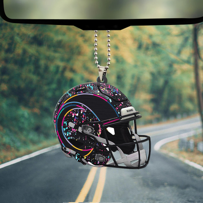 LAR x NFL Custom Shape 2-sided Car Ornament DATND TANTD