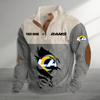 LAR x NFL Premium Personalized Game-Day Pullover DATND TANTD