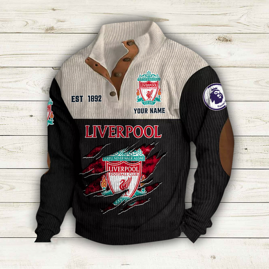 LIV x EPL Double Breasted Stand Collar Hoodies DATND TANTD