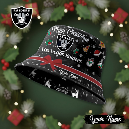 LVR Premium NFL Merry Christmas Bucket Hat DDT CTND