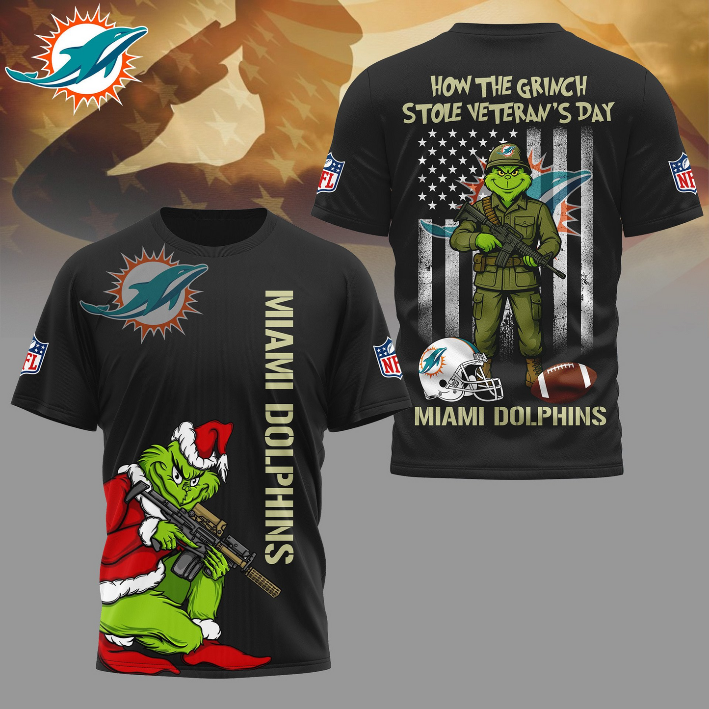 MD Premium NFL The Grinch Salute Veterans DDT CTND