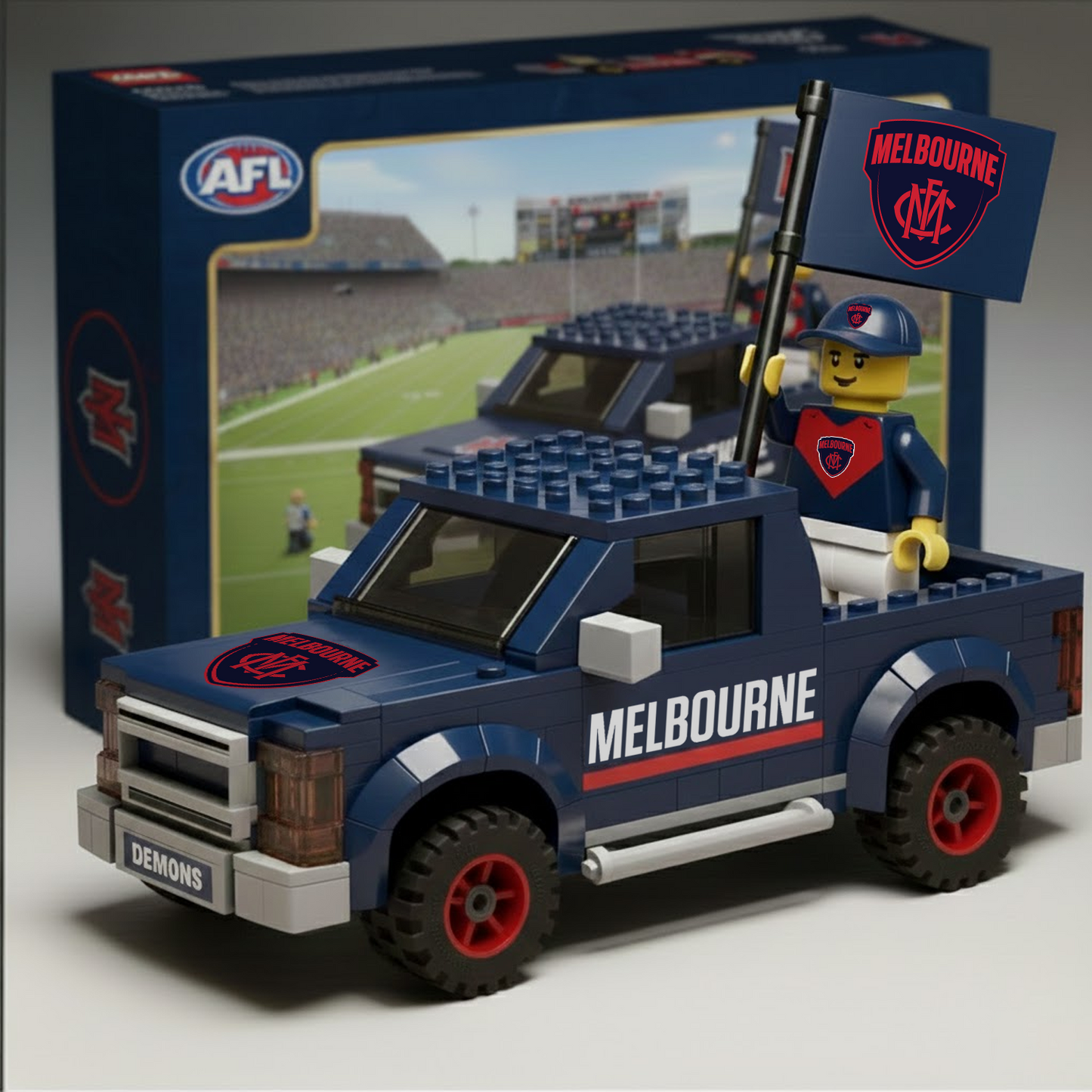 MEL x AFL Building Blocks Truck Toy Set DatND DVT