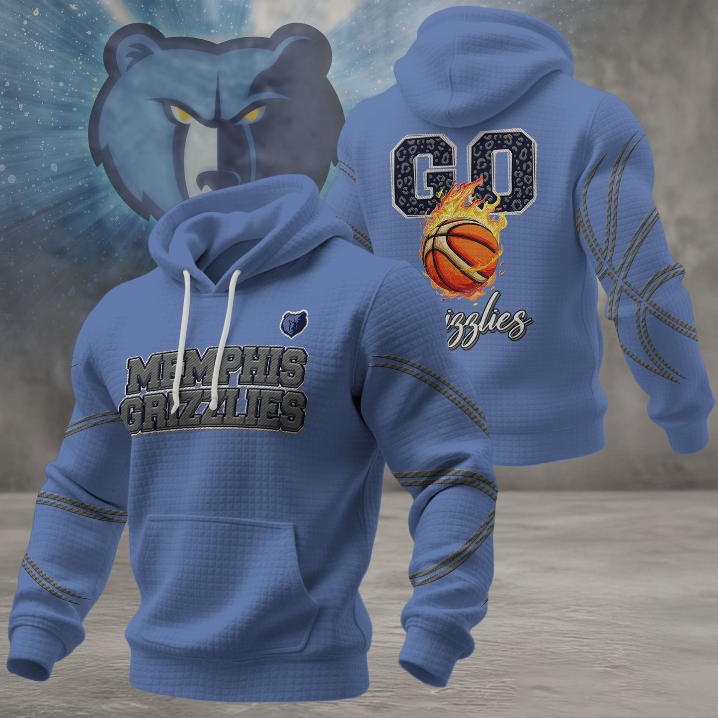 MG Premium NBA Fan Waffle Hoodie DDT CTND
