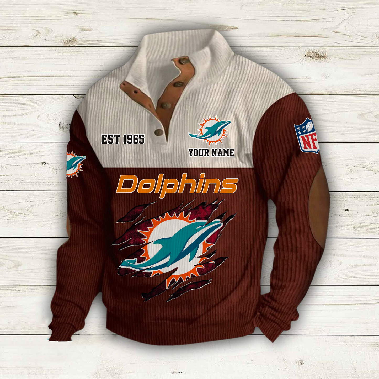 MIA x NFL Custom Name Sport Sweatshirt DatND DVT