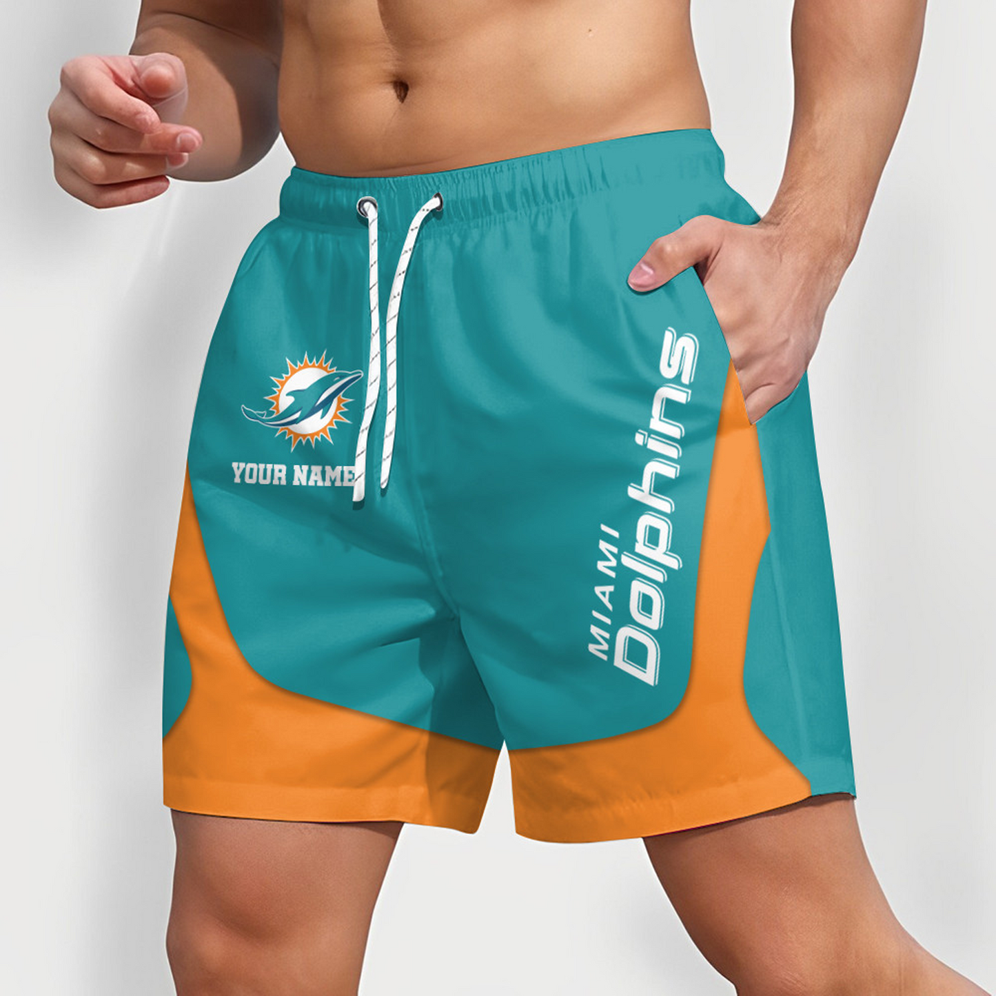 MIA x NFL Team Special Short Pants For Men Custom Name Gifts DATND TANTD25