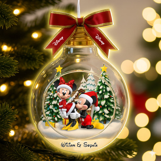 MK Merry Christmas - Personalized Mouse LED Light Ornament
