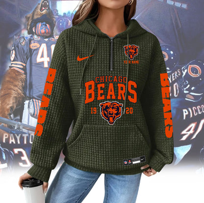 CHI Premium NFL Waffle Hoodie DDT CTND