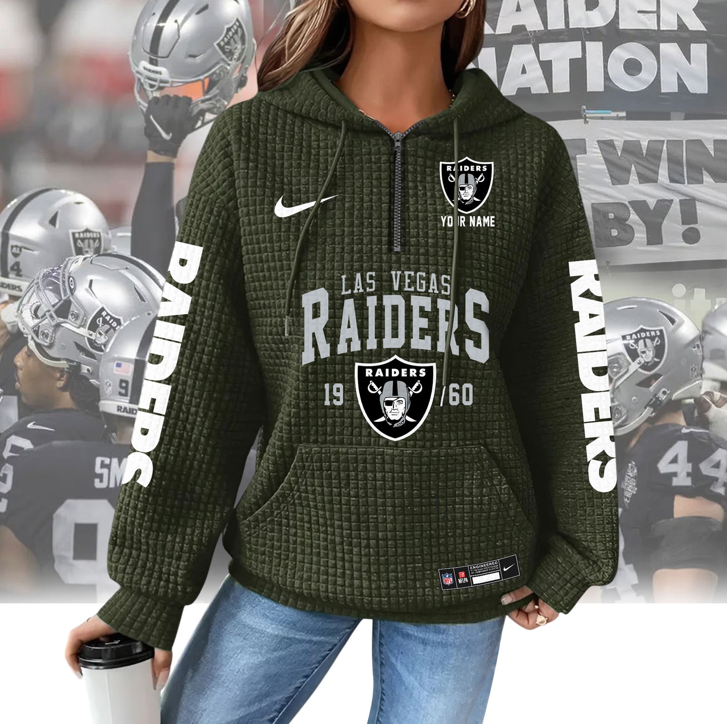 LVR Premium NFL Waffle Hoodie DDT CTND