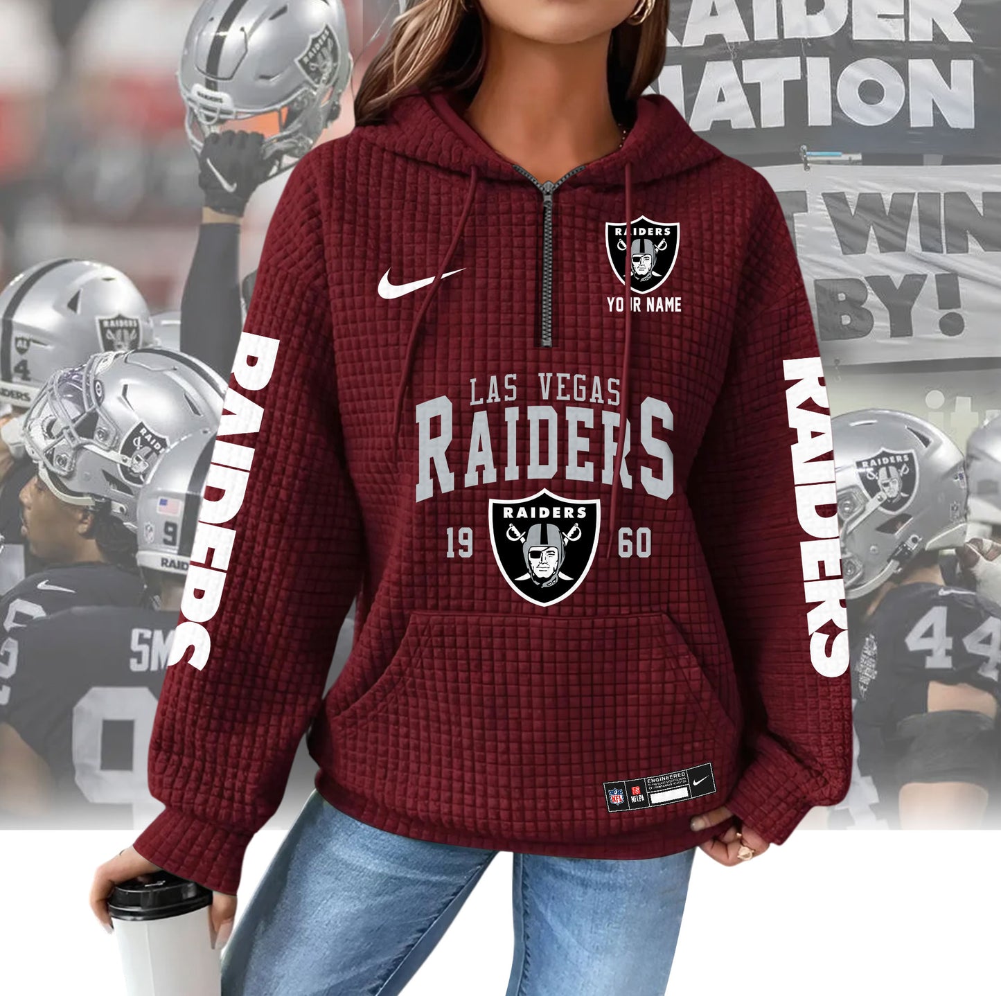 LVR Premium NFL Waffle Hoodie DDT CTND
