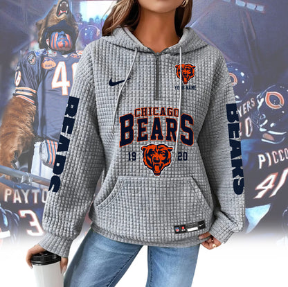CHI Premium NFL Waffle Hoodie DDT CTND
