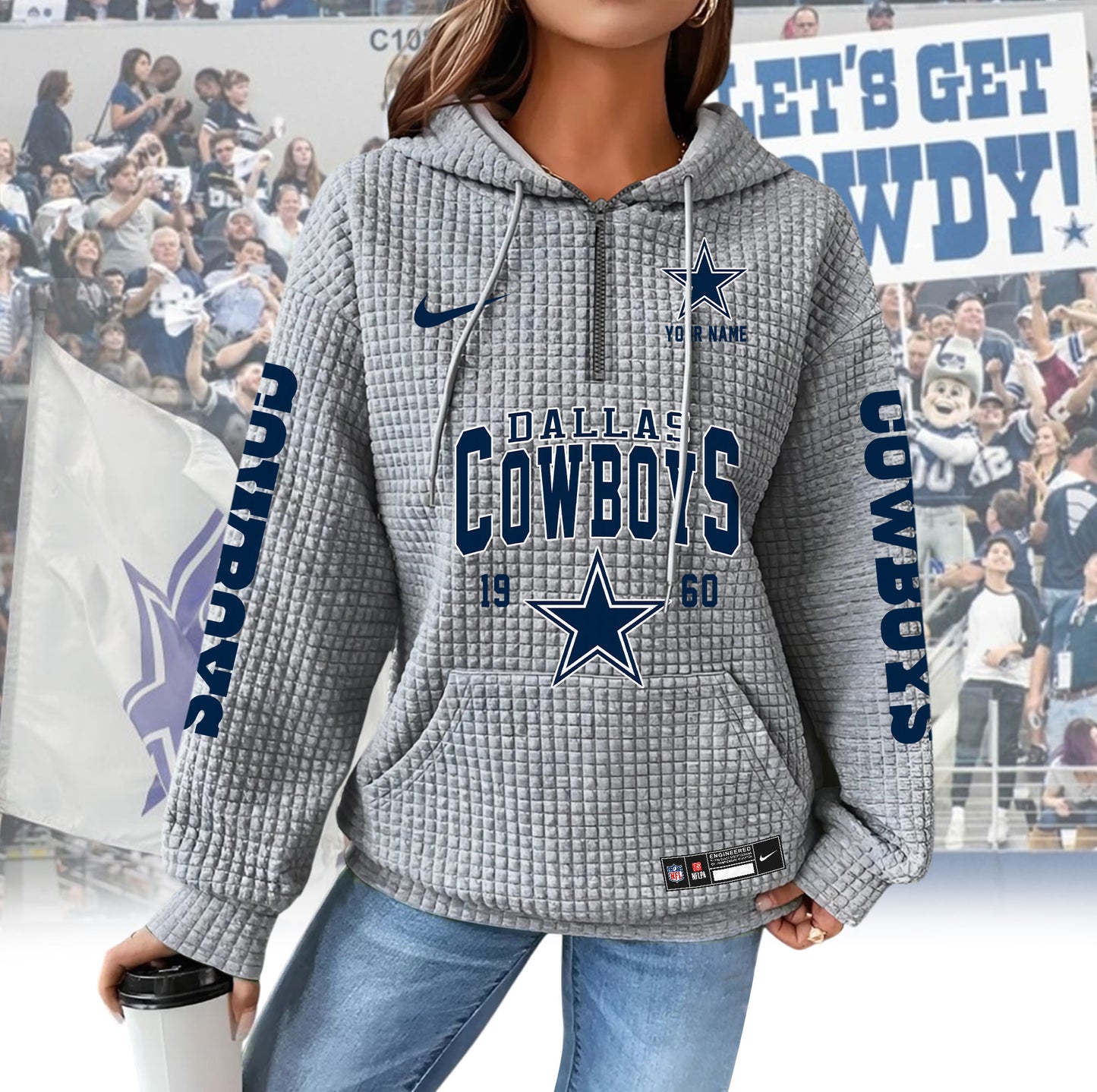 DC Premium NFL Waffle Hoodie DDT CTND