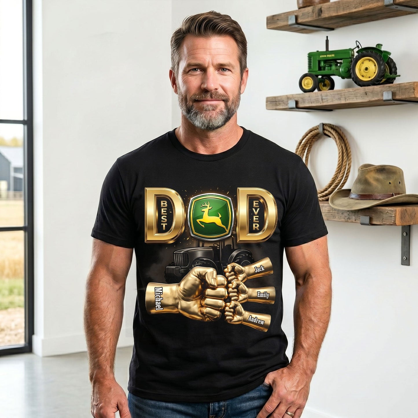 Best Farmer Dad Ever Shirt - Personalized Gifts For Dads 2705 NAK NHT