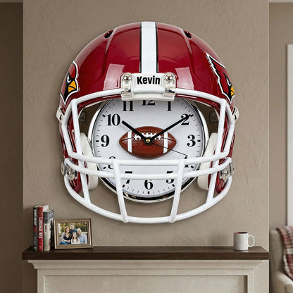 Premium NFL Helmet Hanging Wall Clock NMD CTKT