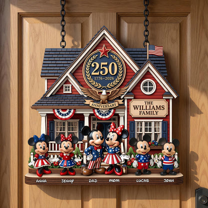 250th Anniversary Patriotic Family Wood Sign Personalized Gifts For Family 0206 NAK TTT