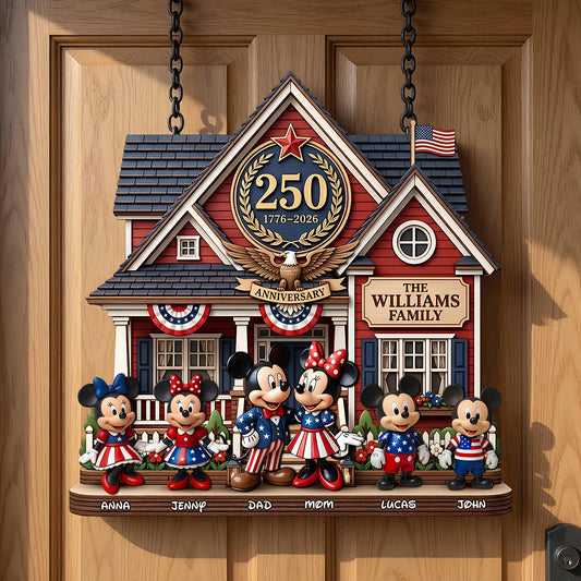 250th Anniversary Patriotic Family Wood Sign Personalized Gifts For Family 0206 NAK TTT