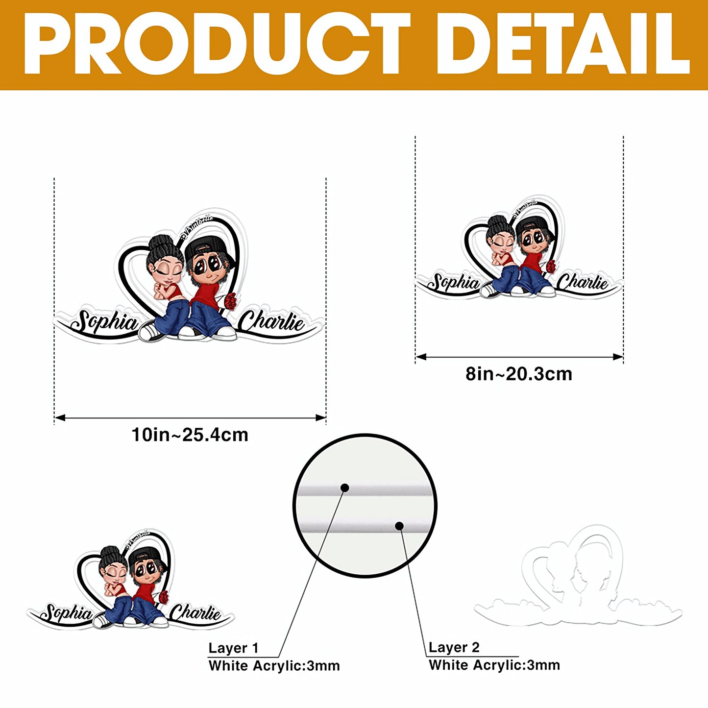 Premium The Happinest Home On Earth Acrylic Light Box NMD CTKT